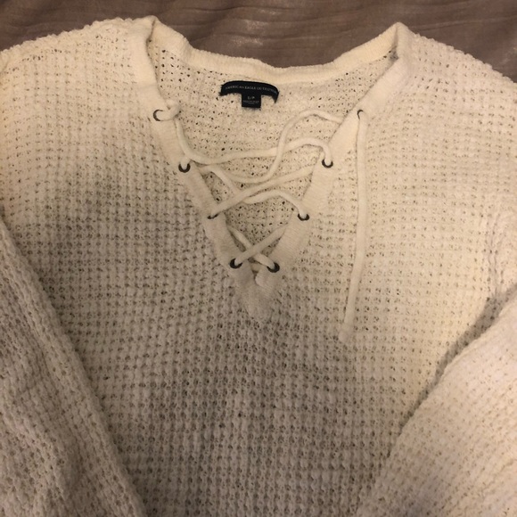 American Eagle lace up sweater - S - Picture 2 of 6
